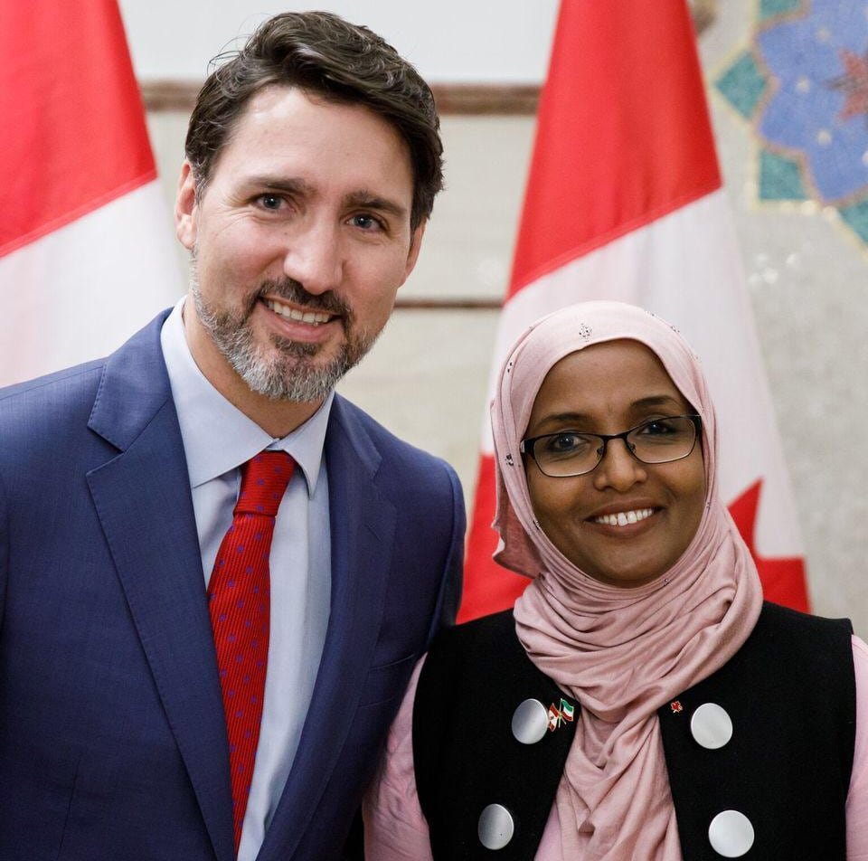 Madina Iltireh with former Prime Minister Justin Trudeau